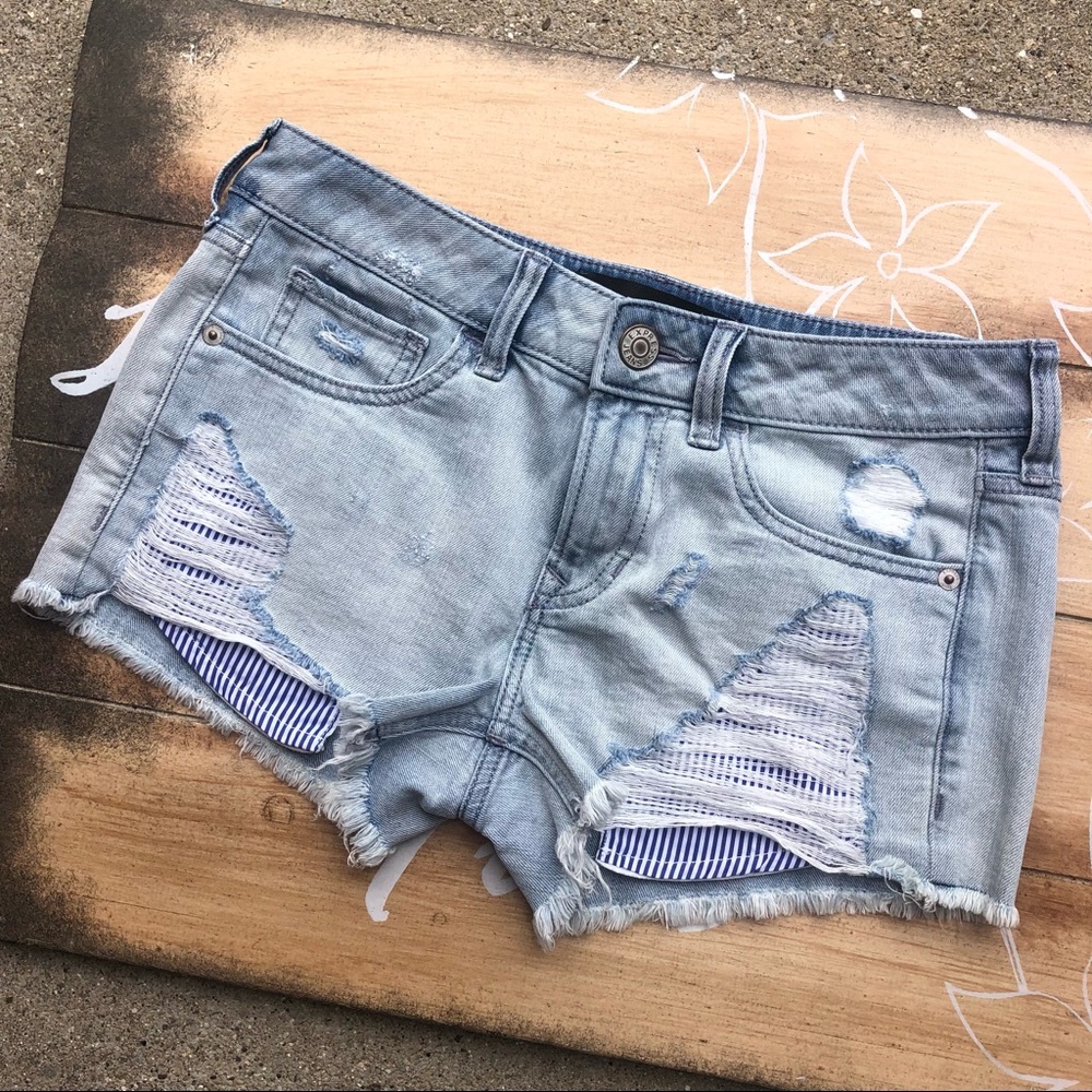 Express Distressed Jean Shorts Size 0
